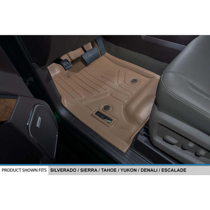 Smart Trim™ Custom Fit Floor Liners For 2015-2020 Chevrolet Tahoe / GMC Yukon With 2nd Row Bucket Seats Smartliner USA
