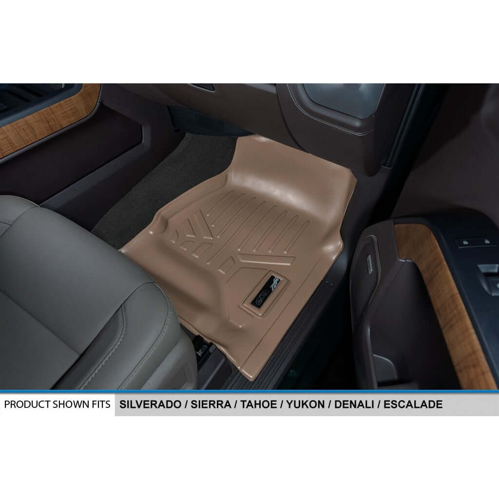 Smart Trim™ Custom Fit Floor Liners For 2015-2020 Chevrolet Tahoe / GMC Yukon With 2nd Row Bucket Seats Smartliner USA