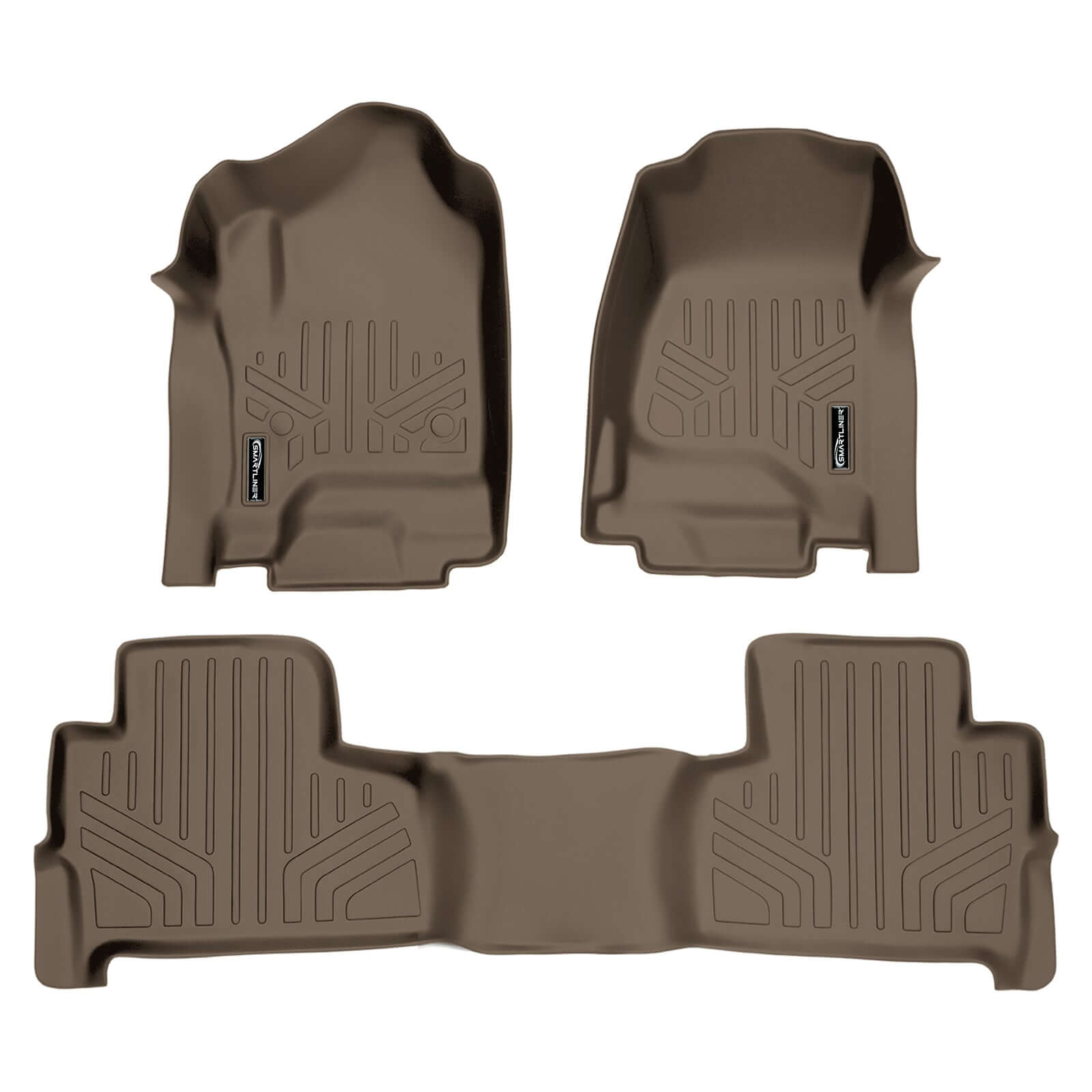 Smart Trim™ Custom Fit Floor Liners For 2015-2020 Chevrolet Tahoe / GMC Yukon With 2nd Row Bucket Seats Smartliner USA