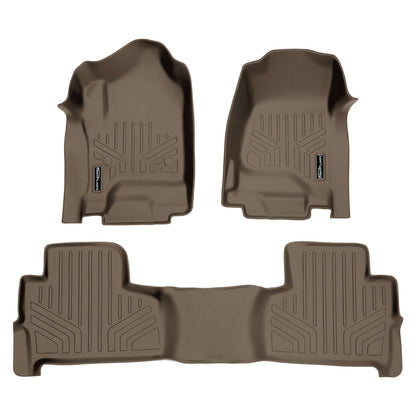 Smart Trim™ Custom Fit Floor Liners For 2015-2020 Chevrolet Tahoe / GMC Yukon With 2nd Row Bucket Seats Smartliner USA