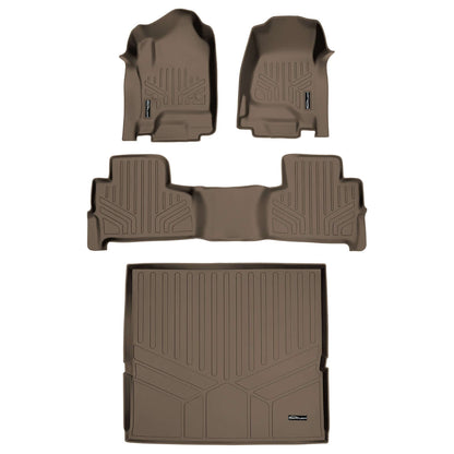 Smart Trim™ Custom Fit Floor Liners For 2015-2020 Chevrolet Tahoe / GMC Yukon With 2nd Row Bucket Seats Smartliner USA