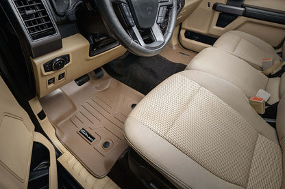 SMARTLINER Custom Fit Floor Liners For 2022-2025 Ford F-150 Lightning 2nd Row Bench seat without under seat fold-flat storage Smartliner USA