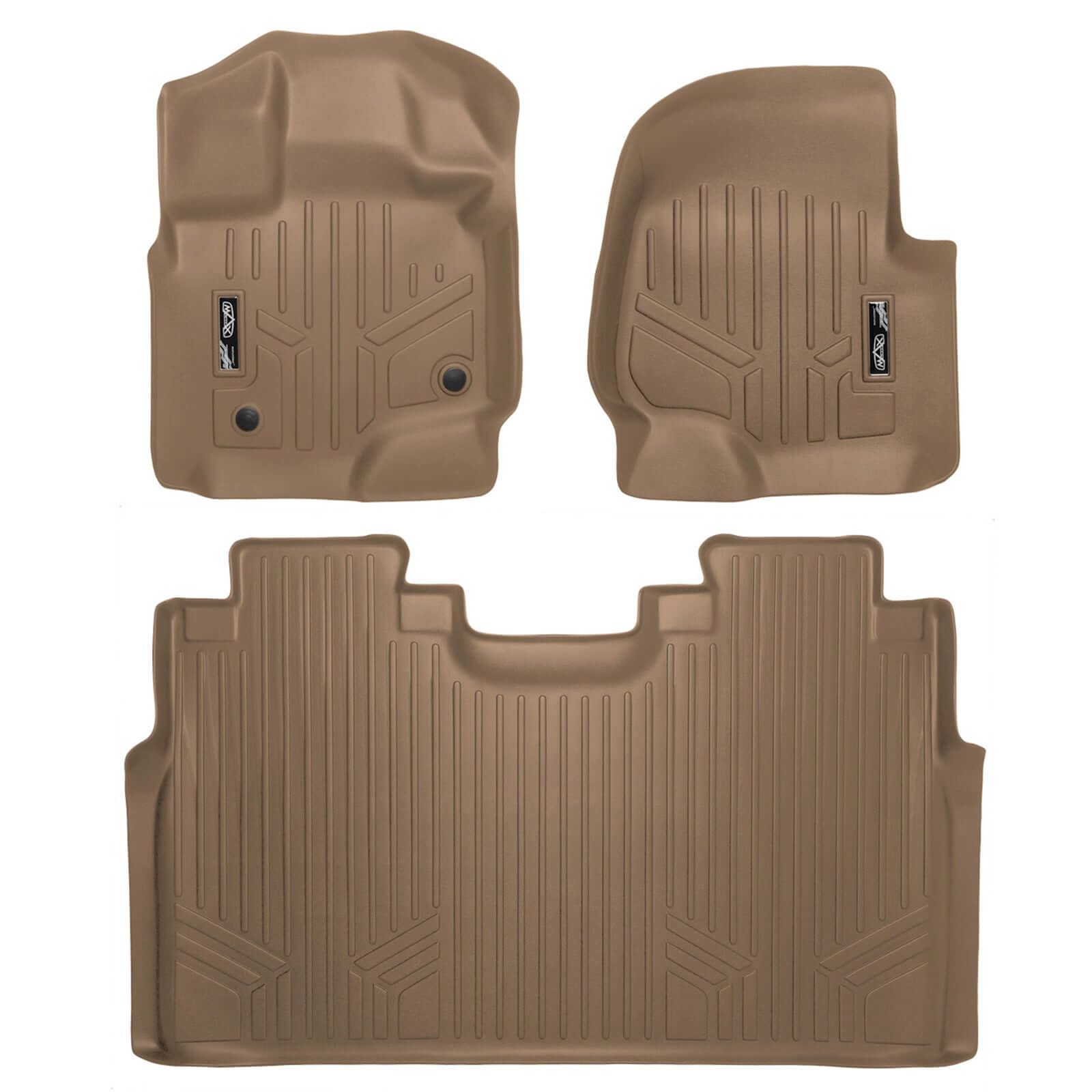 SMARTLINER Custom Fit Floor Liners For 2022-2025 Ford F-150 Lightning Only fits with 2nd Row Bucket seats without under seat fold-flat storage Smartliner USA