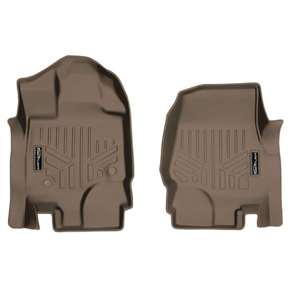 SmartCoverage™ Custom Fit Floor Liners For 2015-2025 Ford F-150 with 1st Row Bucket Seats & OEM 2nd Row Under Seat Storage (Vinyl Flooring) Smartliner USA