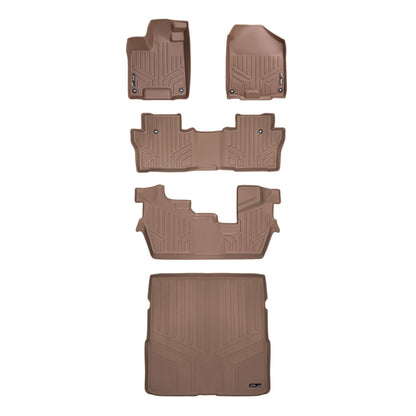 SMARTLINER Custom Fit Floor Liners For 2016-2022 Honda Pilot (8 Passenger Model) Smartliner USA