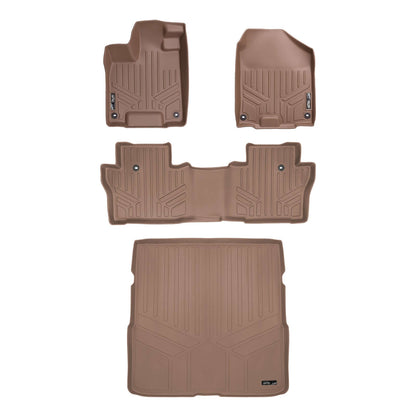 SMARTLINER Custom Fit Floor Liners For 2016-2022 Honda Pilot (8 Passenger Model) Smartliner USA