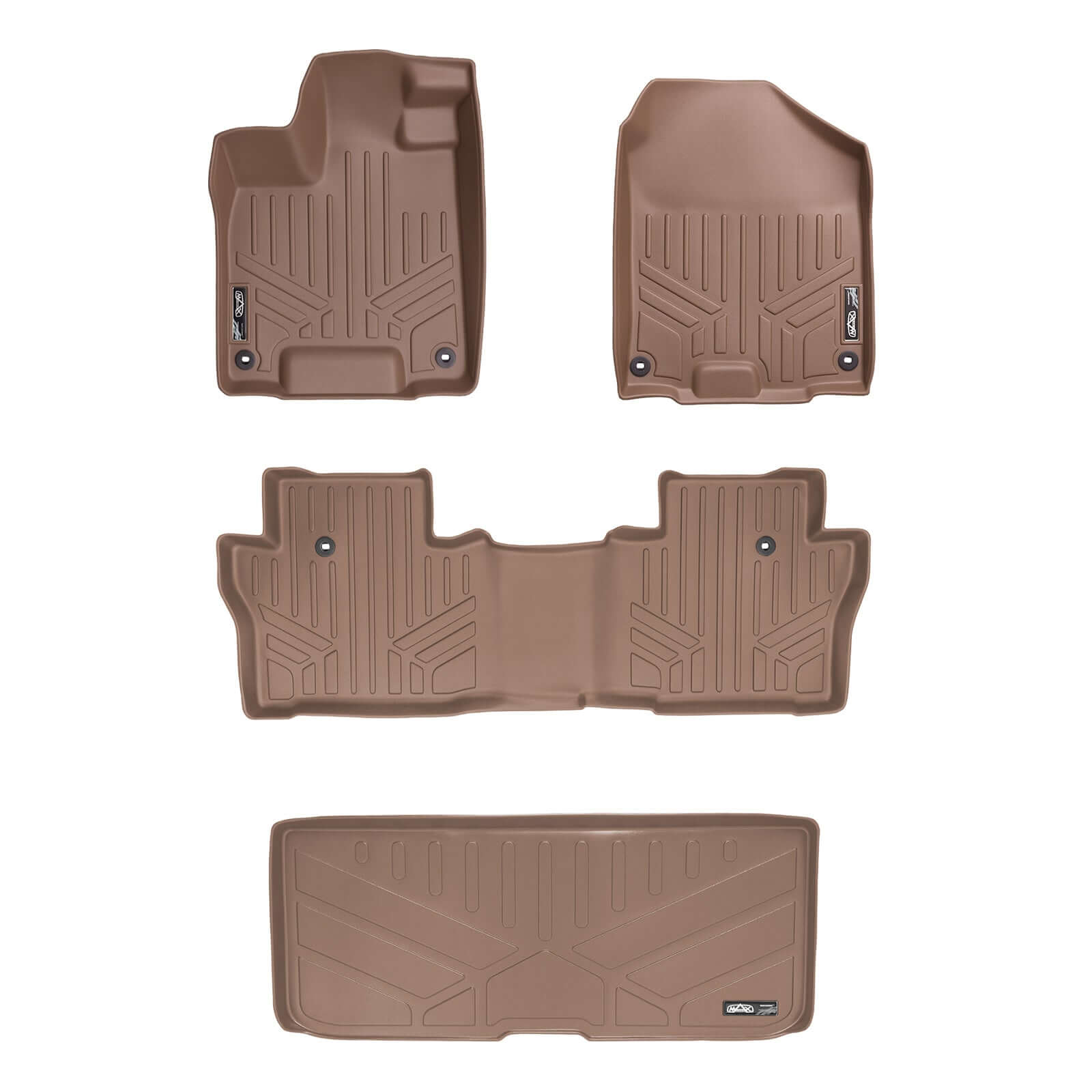 SMARTLINER Custom Fit Floor Liners For 2016-2022 Honda Pilot (7 Passenger Model) Smartliner USA
