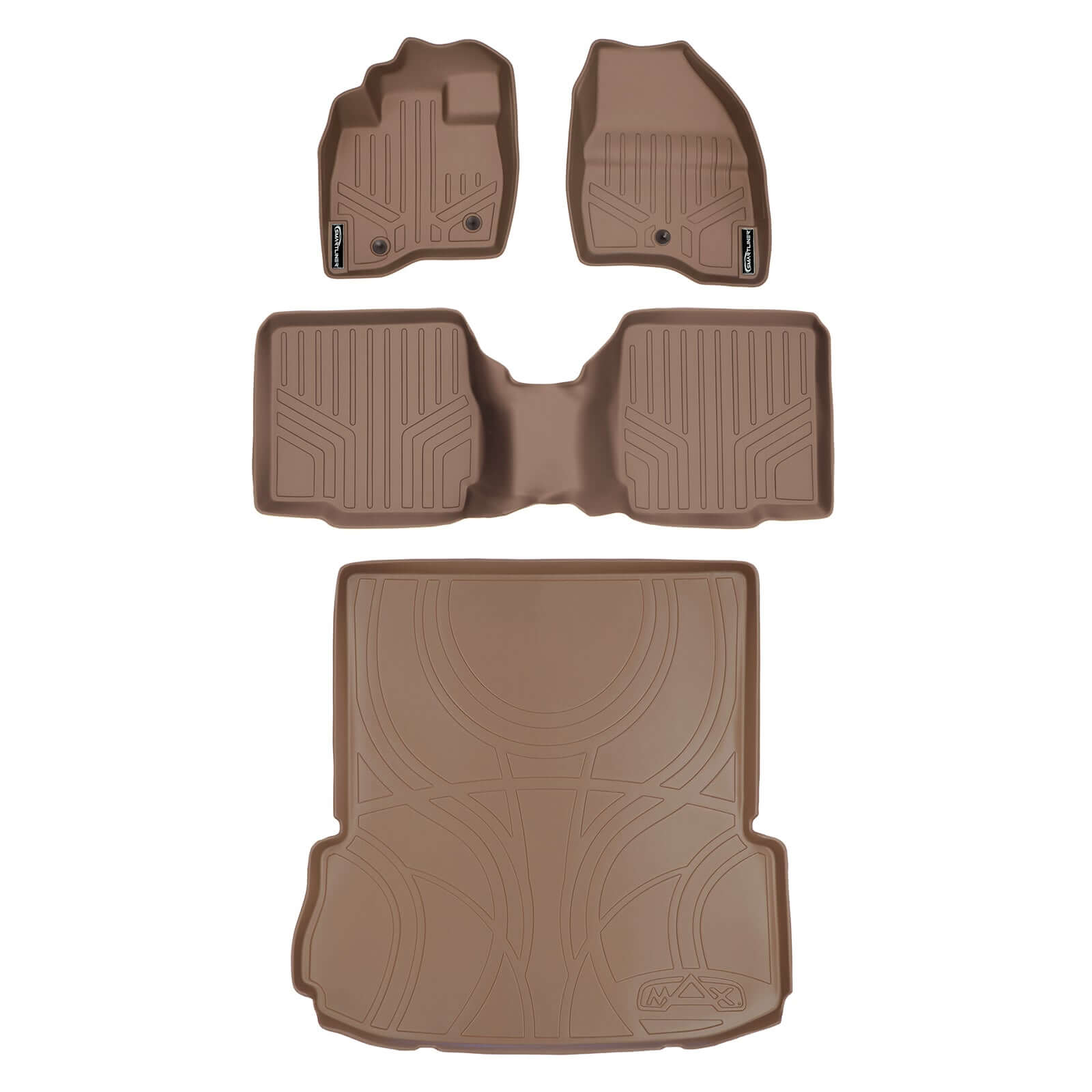 SMARTLINER Custom Fit Floor Liners For 2017-2019 Ford Explorer with 2nd Row Center Console Smartliner USA