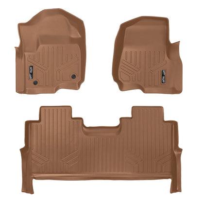 SMARTLINER Custom Fit Floor Liners For 2017-2025 Ford F-250/F-350 Super Duty Crew Cab with 1st Row Bucket Seats Smartliner USA