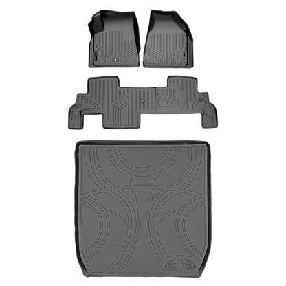 SMARTLINER Custom Fit Floor Liners For Traverse/Enclave/Acadia/Outlook (with 2nd Row Bench Seat) Smartliner USA