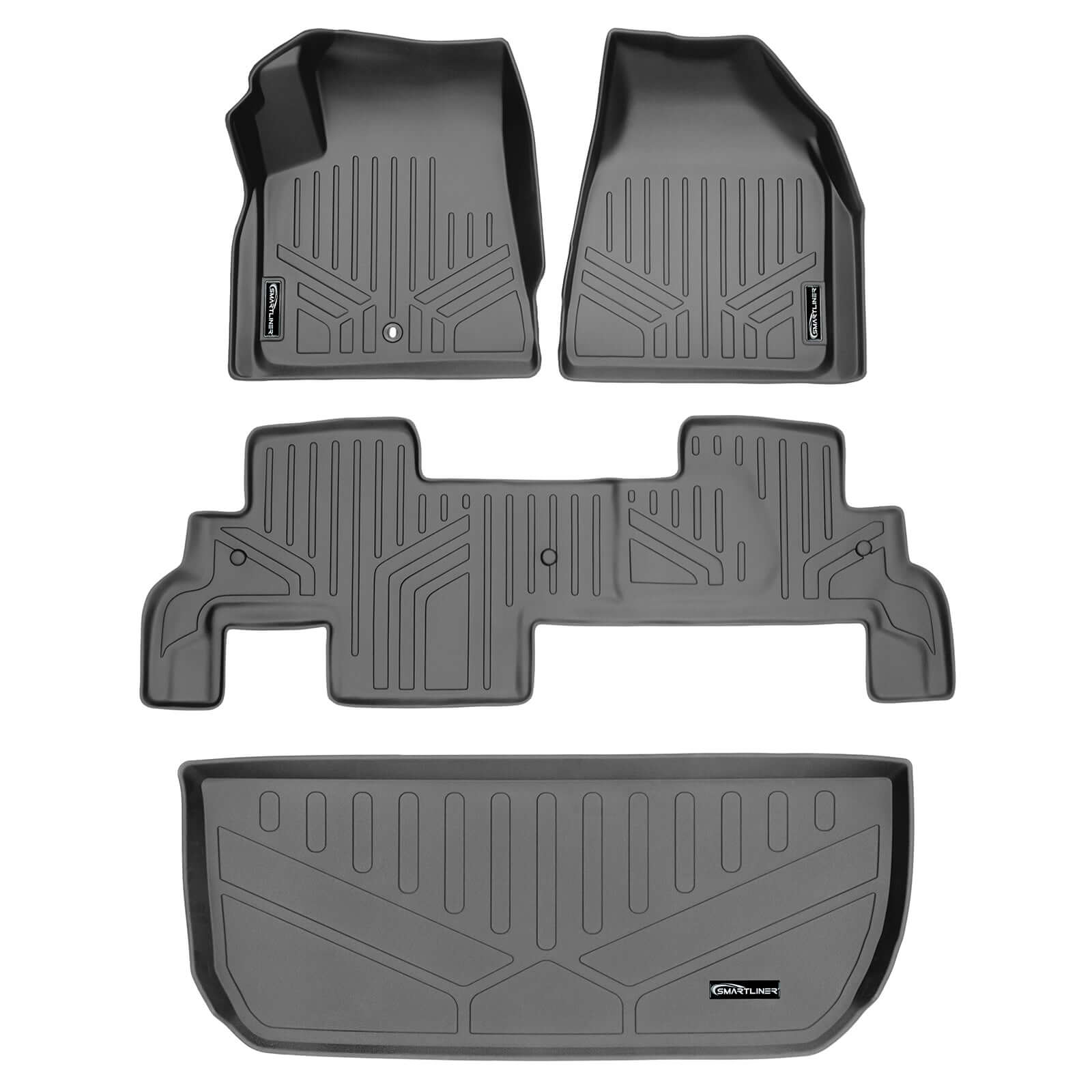 SMARTLINER Custom Fit Floor Liners For Traverse/Enclave/Acadia/Outlook (with 2nd Row Bench Seat) Smartliner USA