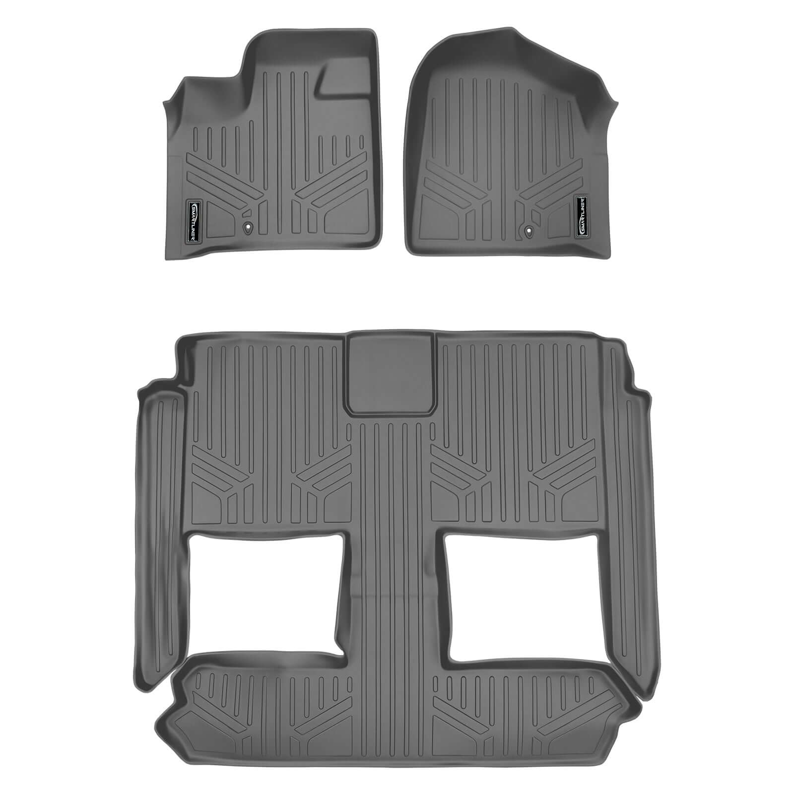 Smart Trim™ Custom Fit Floor Liners For 2008 2020 Caravan/Town & Country (Stow'n Go Only) Smartliner USA