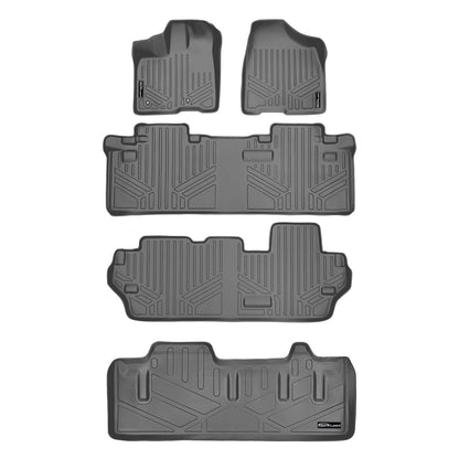 SMARTLINER Custom Fit Floor Liners For 2011-2012 Sienna (8 Passenger Model with Power Folding 3rd Row Seats) Smartliner USA