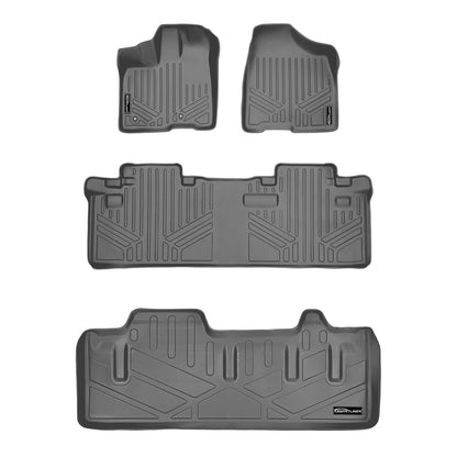 SMARTLINER Custom Fit Floor Liners For 2011-2012 Sienna (8 Passenger Model with Power Folding 3rd Row Seats) Smartliner USA