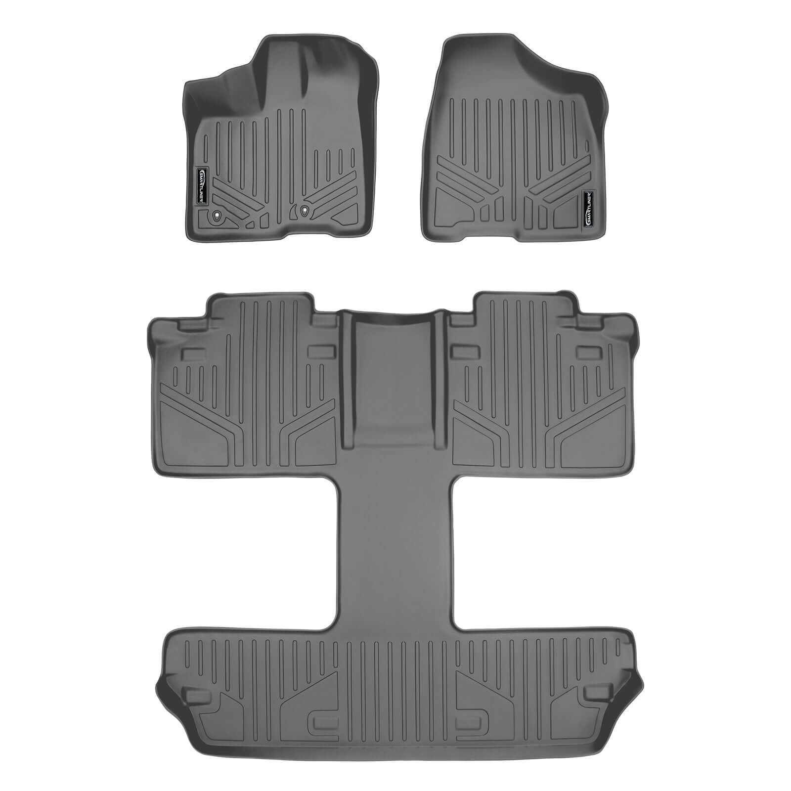 Smart Trim™ Custom Fit Floor Liners For 2011 2012 Toyota Sienna 7 Passenger Model Smartliner USA