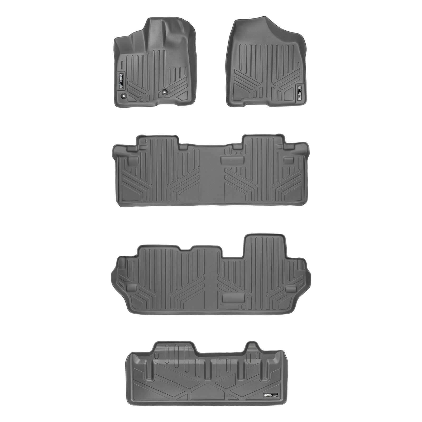 SMARTLINER Custom Fit Floor Liners For 2013-2020 Toyota Sienna (8 Passenger Model) Smartliner USA