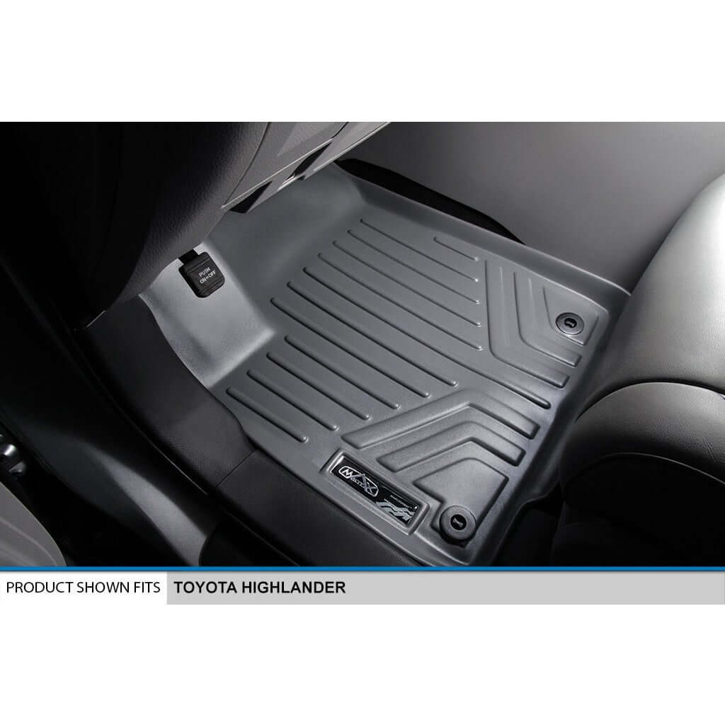 SMARTLINER Custom Fit Floor Liners For 2014-2019 Toyota Highlander with 2nd Row Bucket Seats (No Hybrid Models) Smartliner USA