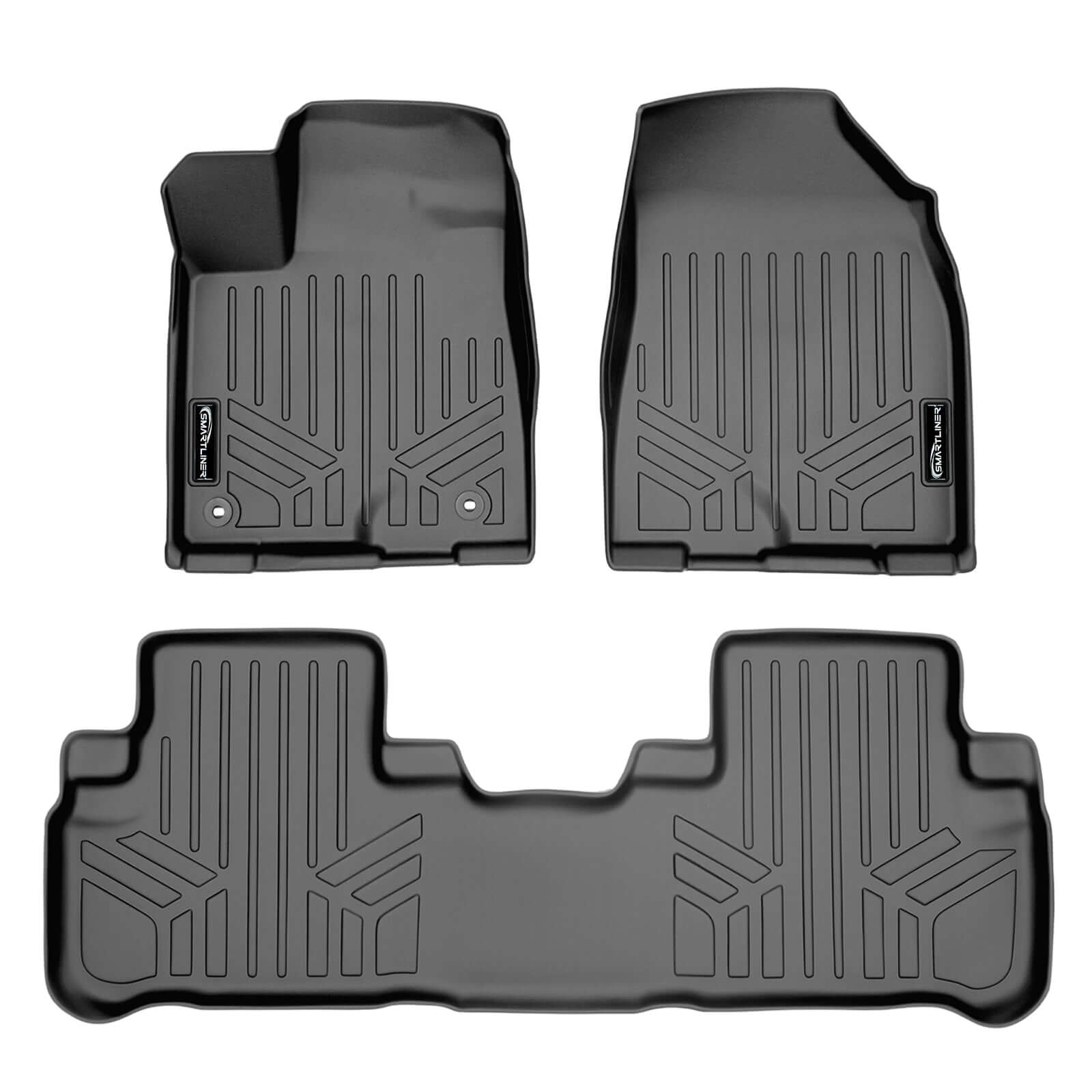 SMARTLINER Custom Fit Floor Liners For 2014-2019 Toyota Highlander Hybrid (with 2nd Row Bucket Seat) Smartliner USA