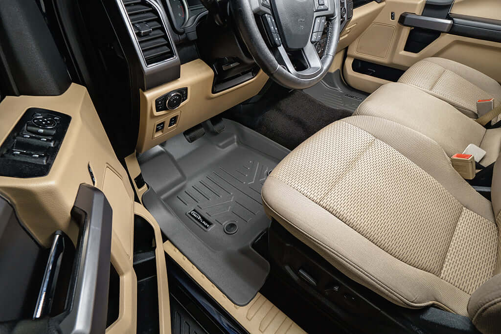 SMARTLINER Custom Fit Floor Liners For 2022-2025 Ford F-150 Lightning Only fits with 2nd Row Bucket seats without under seat fold-flat storage Smartliner USA