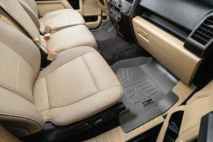 SMARTLINER Custom Fit Floor Liners For 2022-2025 Ford F-150 Lightning 2nd Row Bench seat without under seat fold-flat storage Smartliner USA