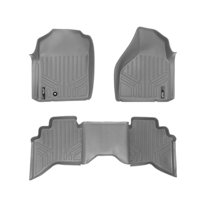 SMARTLINER Custom Fit Floor Liners For 2002-2008 Dodge Ram 1500 Quad Cab / 2003-2009 Ram 2500/3500 Quad Cab Bench seat With OTH Coverage Smartliner USA