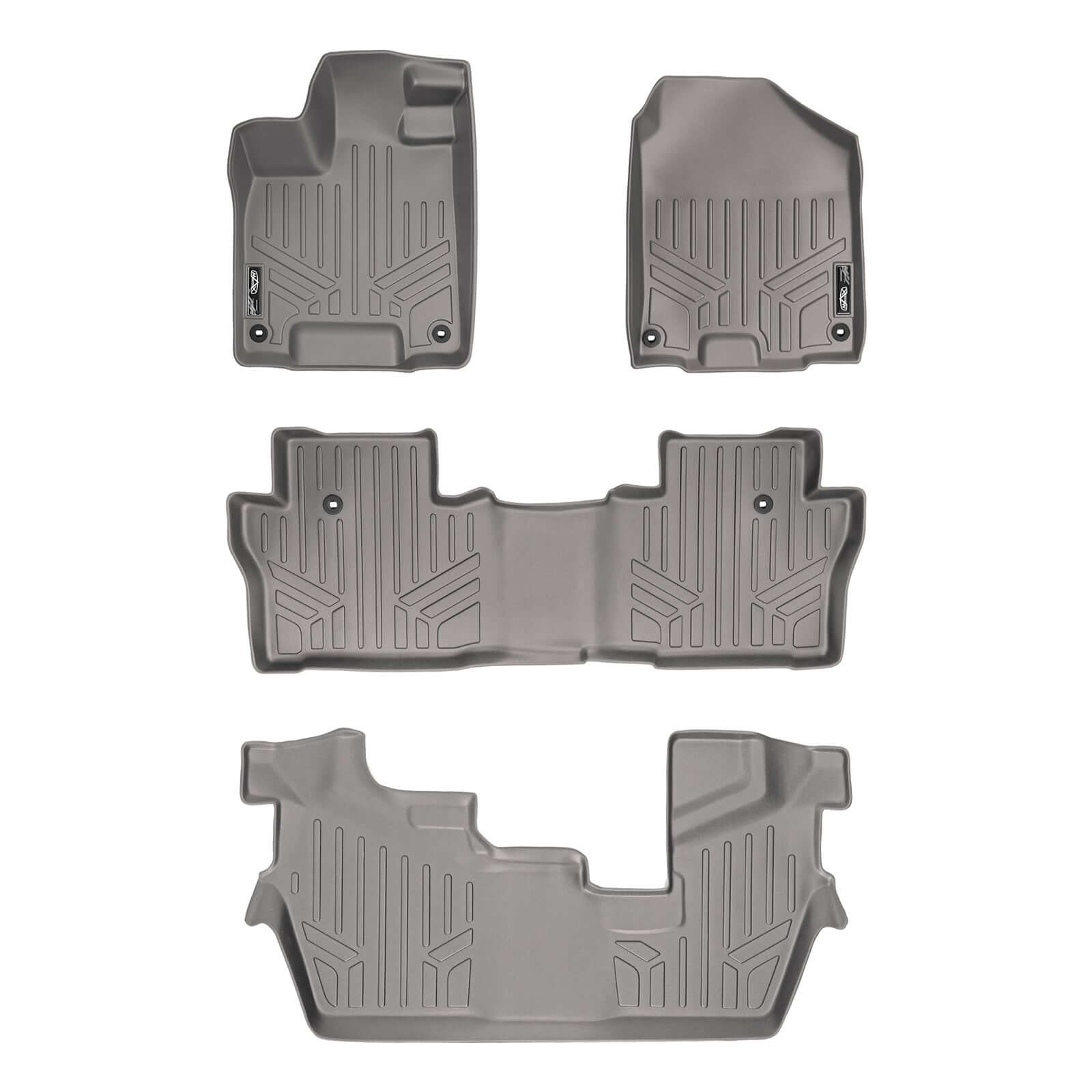 SMARTLINER Custom Fit Floor Liners For 2016-2022 Honda Pilot (8 Passenger Model) Smartliner USA