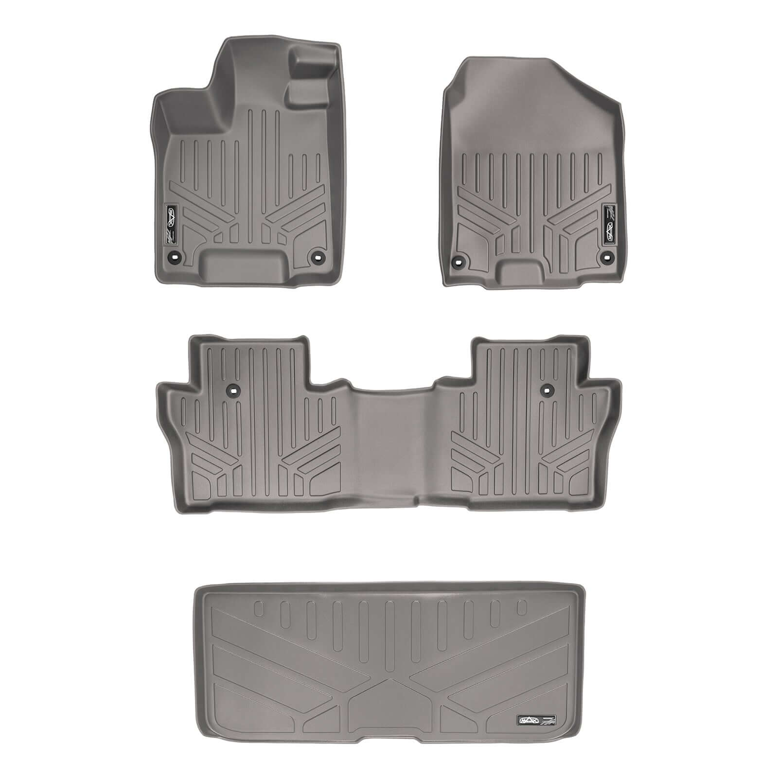 SMARTLINER Custom Fit Floor Liners For 2016-2022 Honda Pilot (8 Passenger Model) Smartliner USA