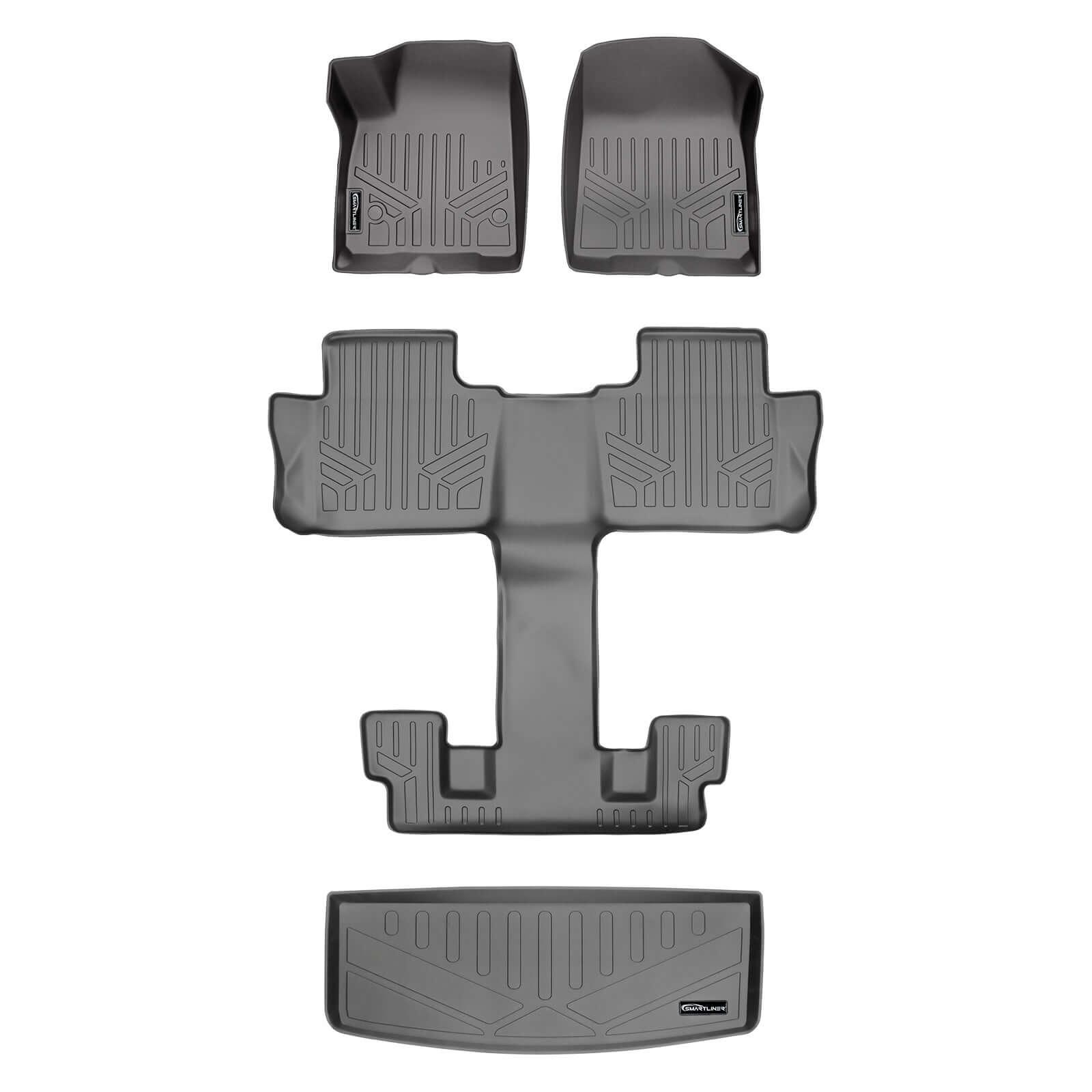SMARTLINER Custom Fit Floor Liners For Black for 2020-2025 Cadillac XT6 Smartliner USA