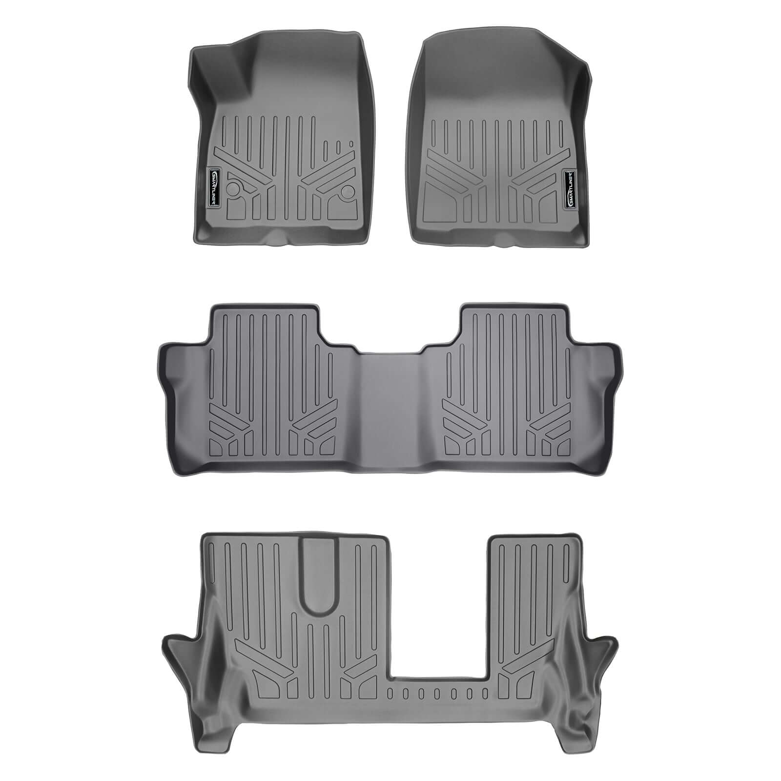 SMARTLINER Custom Fit Floor Liners For 2020-2025 Cadillac XT6 with 2nd Row Bench Seat Smartliner USA