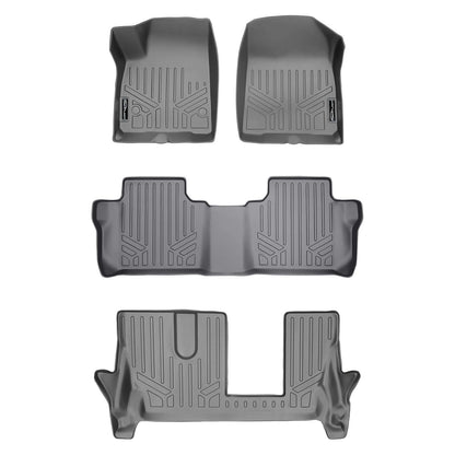 SMARTLINER Custom Fit Floor Liners For 2020-2025 Cadillac XT6 with 2nd Row Bench Seat Smartliner USA