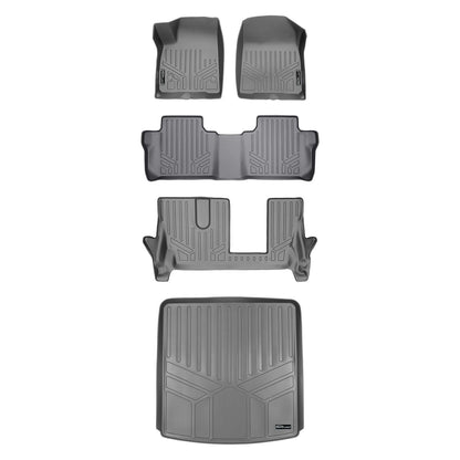 SMARTLINER Custom Fit Floor Liners For 2020-2025 Cadillac XT6 with 2nd Row Bench Seat Smartliner USA