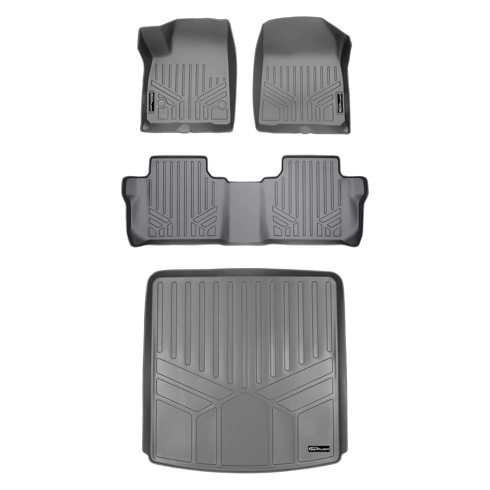 SMARTLINER Custom Fit Floor Liners For 2020-2025 Cadillac XT6 with 2nd Row Bench Seat Smartliner USA