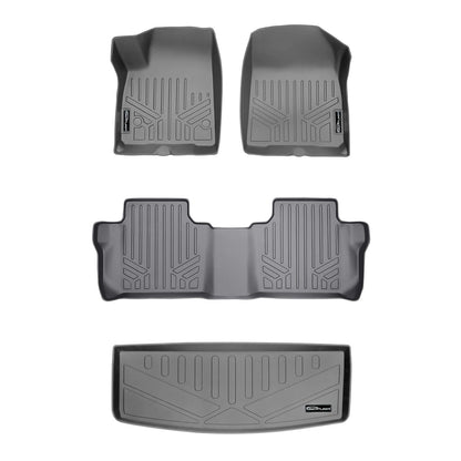 SMARTLINER Custom Fit Floor Liners For 2020-2025 Cadillac XT6 with 2nd Row Bench Seat Smartliner USA