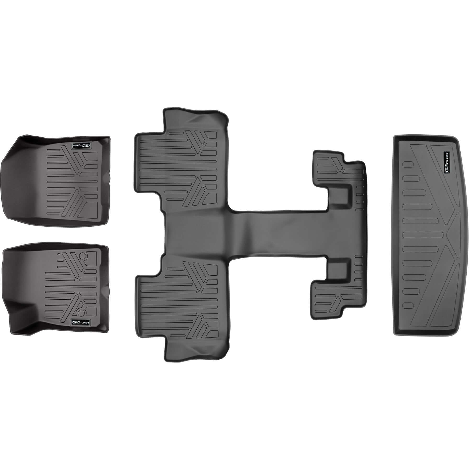 SMARTLINER Custom Fit Floor Liners For 2017-2023 GMC Acadia with 2nd Row Bucket Seats Smartliner USA