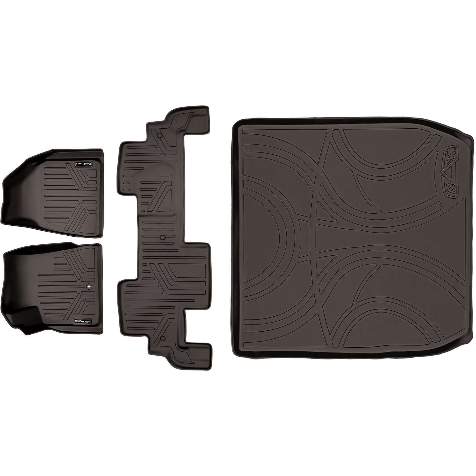 SMARTLINER Custom Fit Floor Liners For Traverse/Enclave/Acadia/Outlook (with 2nd Row Bench Seat) Smartliner USA