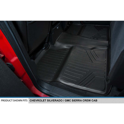 Smart Trim™ Custom Fit Floor Liners For 2007-2013 Silverado/Sierra 1500 - 2007-2014 2500/3500 HD Crew Cabin Smartliner USA