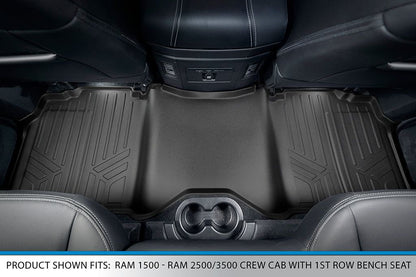 SMARTLINER Custom Fit Floor Liners For 2009-2012 Dodge Ram 1500 Crew Cab/2010-2012 2500/3500 Crew Cab (4 Full Size Doors) Smartliner USA