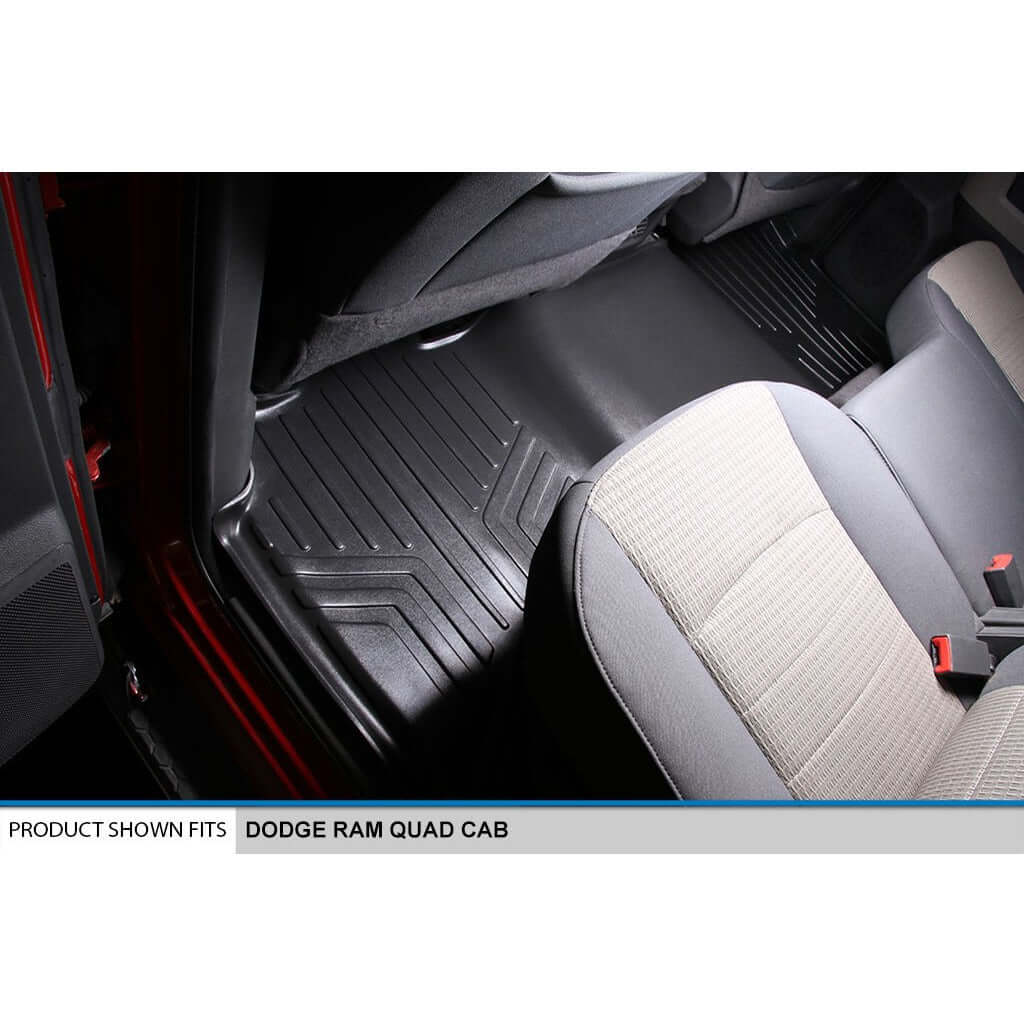 SMARTLINER Custom Fit Floor Liners For 2012-2024 RAM 1500 Quad Cab Smartliner USA