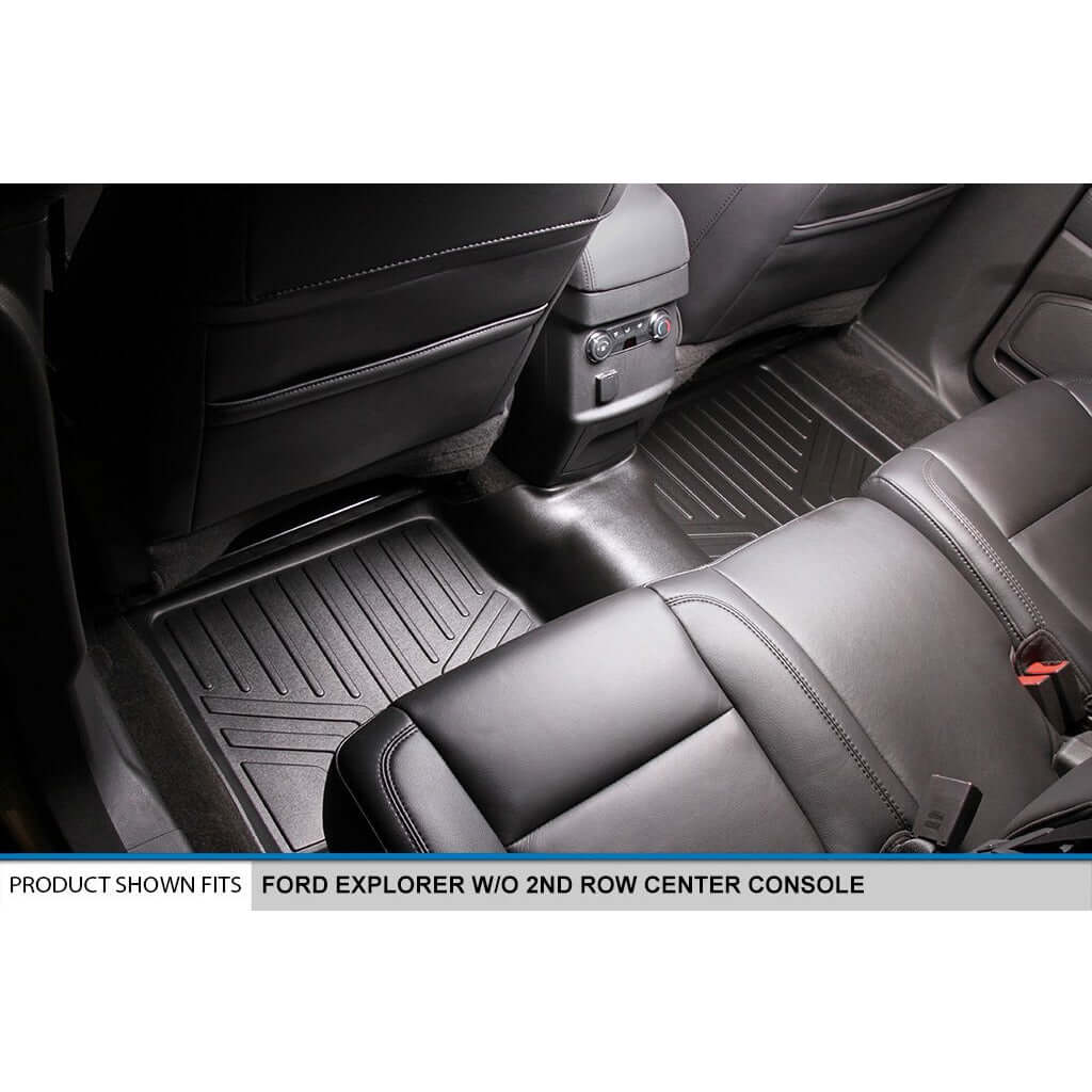 SMARTLINER Custom Fit Floor Liners For 2017-2019 Ford Explorer (without 2nd Row Center Console) Smartliner USA