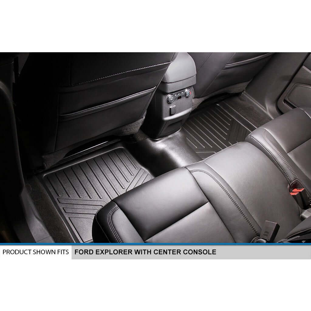 SMARTLINER Custom Fit Floor Liners For 2017-2019 Ford Explorer (with 2nd Row Center Console) Smartliner USA