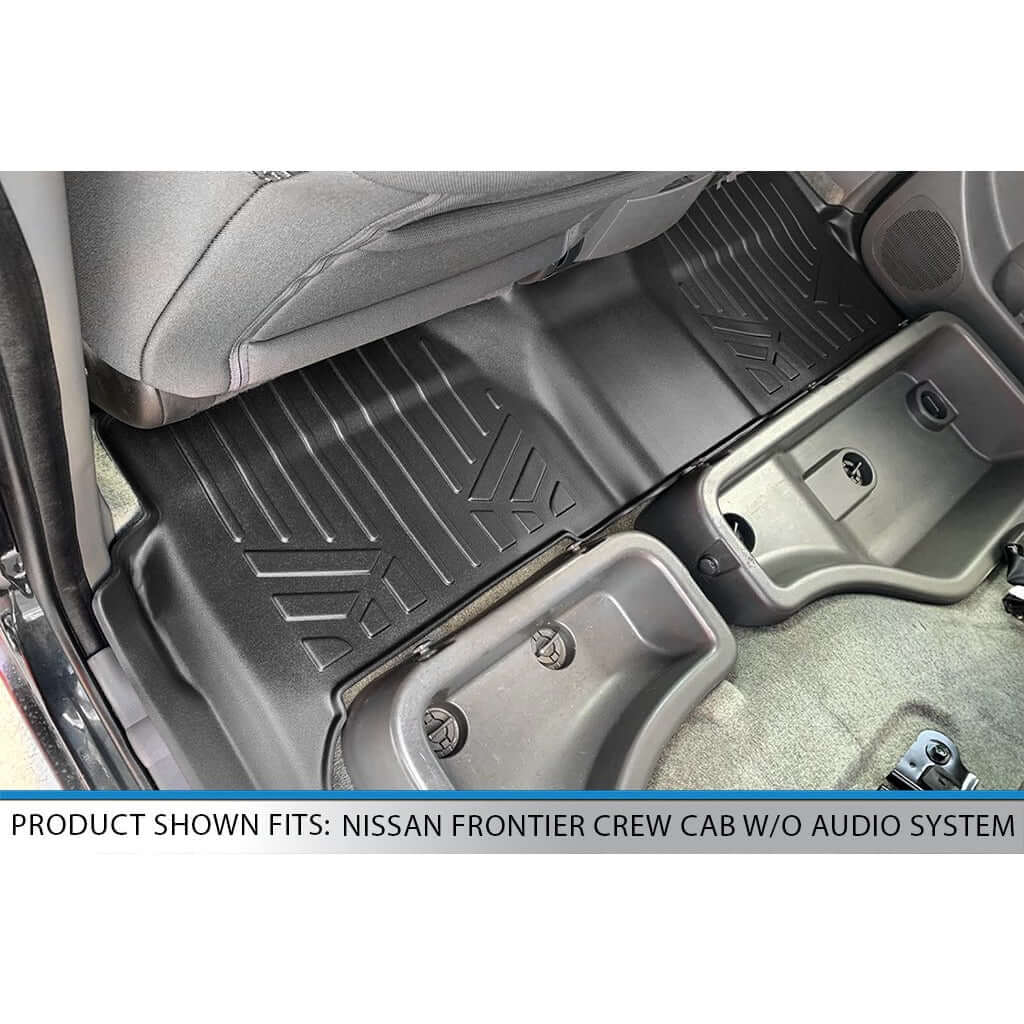 SmartCoverage™ Custom Fit Floor Liners For 2008-2021 Nissan Frontier Crew Cab with Dual Drivers Side Floor Posts Smartliner USA