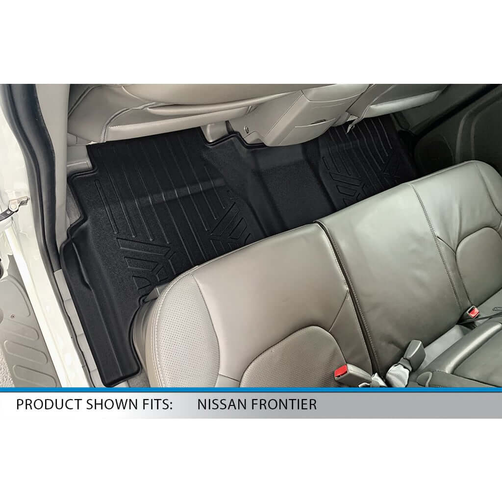 SmartCoverage™ Custom Fit Floor Liners For 2008-2021 Nissan Frontier Crew Cab with Dual Drivers Side Floor Posts Smartliner USA