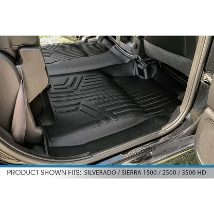 SmartCoverage™ Custom Fit Floor Liners For Crew Cab 2014-2018 Silverado/Sierra 1500 - 2015-2021 2500/3500 HD Smartliner USA