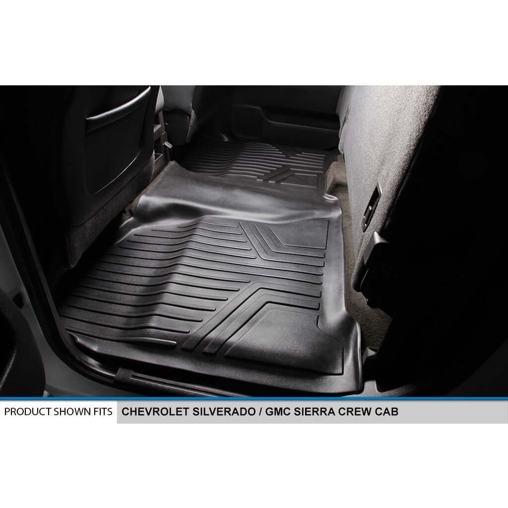 SMARTLINER Custom Fit Floor Liners For Crew Cab 2014-2018 Silverado/Sierra 1500 - 2015-2021 2500/3500 HD Smartliner USA