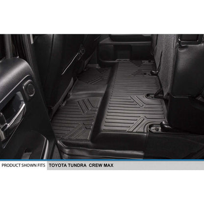 SMARTLINER Custom Fit Floor Liners For 2007-2021 Toyota Tundra CrewMax Cab (with Coverage Under 2nd Row Seat) Smartliner USA