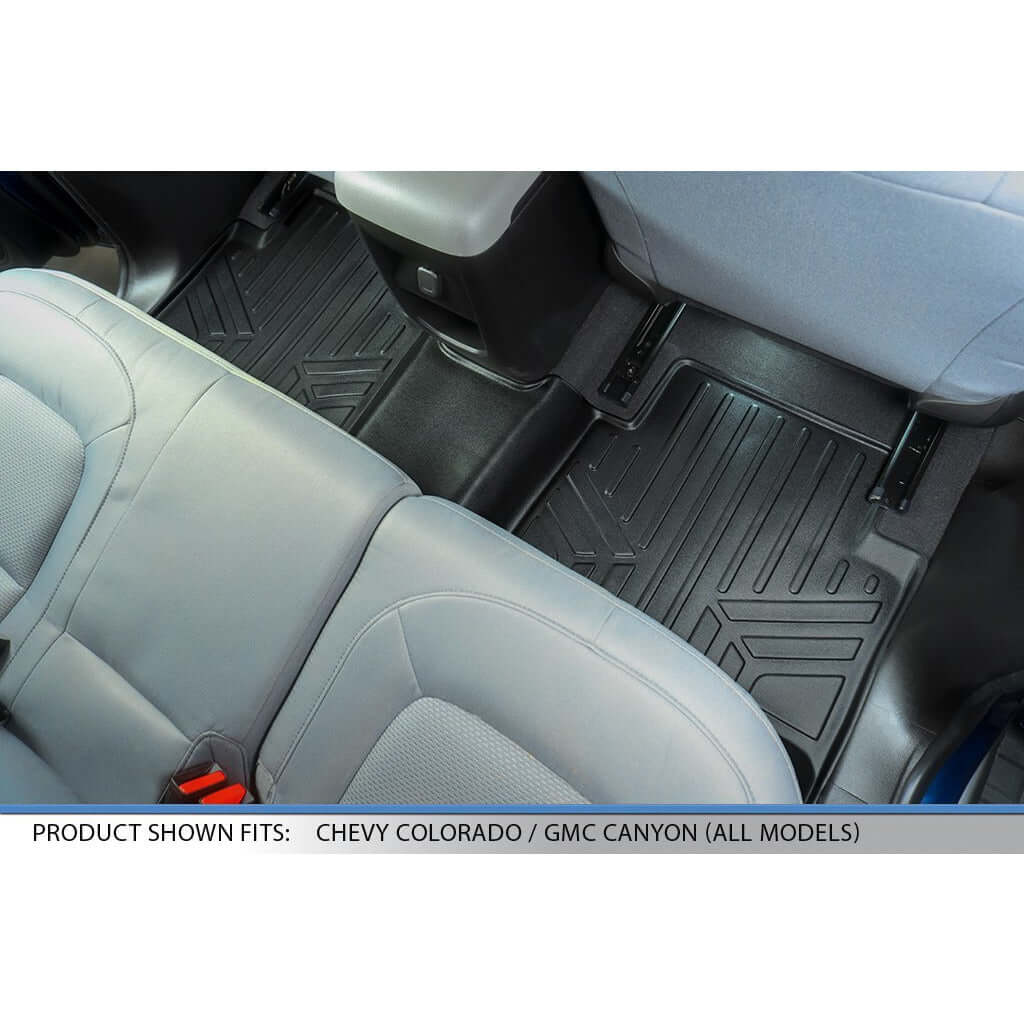 SMARTLINER Custom Fit Floor Liners For 2015-2022 Chevy Colorado Crew Cab / GMC Canyon Crew Cab Smartliner USA