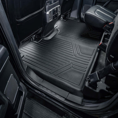 SMARTLINER Custom Fit Floor Liners For 2022-2025 Ford F-150 Lightning Only fits with 2nd Row Bucket seats without under seat fold-flat storage Smartliner USA