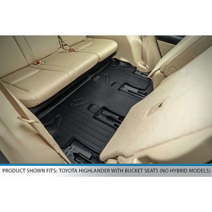 SMARTLINER Custom Fit Floor Liners For 2014-2019 Toyota Highlander with 2nd Row Bucket Seats (No Hybrid Models) Smartliner USA