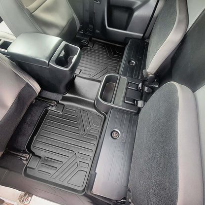 SmartCoverage™ Custom Fit Floor Liners For 2018-2023 Toyota Tacoma Access Cab (Automatic Transmission) Smartliner USA