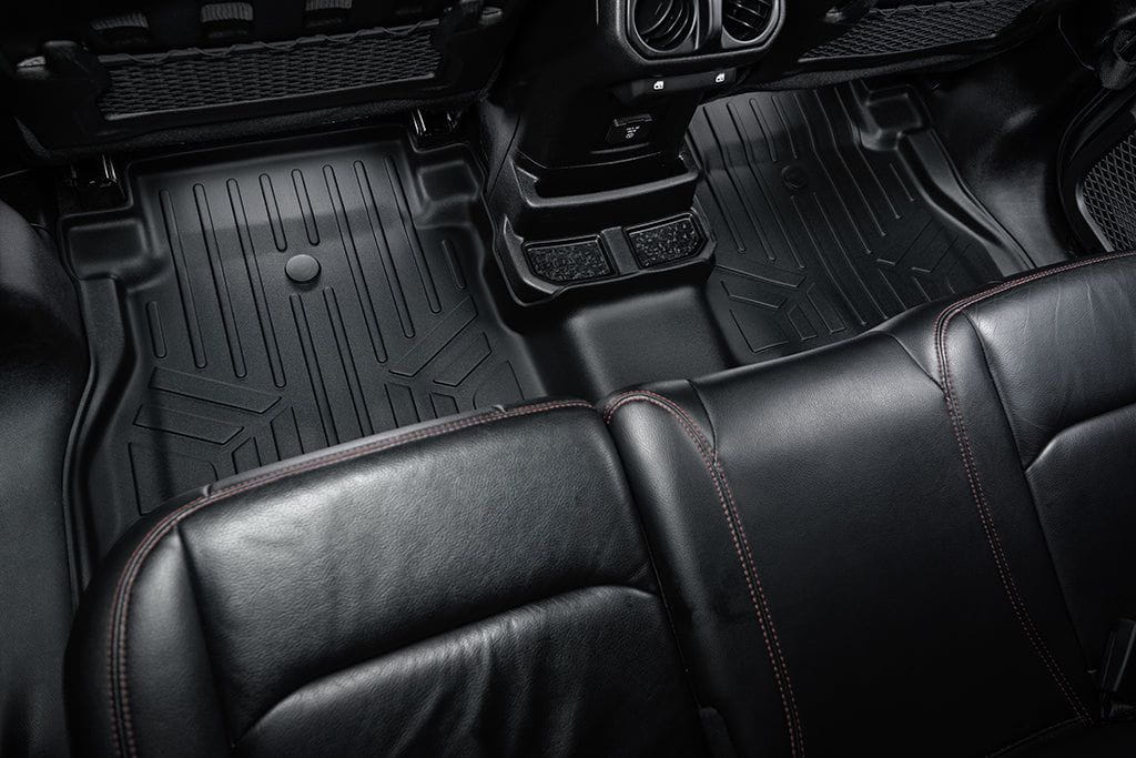SMARTLINER Custom Fit Floor Liners For 18-24 Wrangler JL Unlimited (with Sub and No Flat Load Floor) Smartliner USA